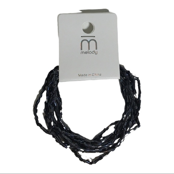 BLUE metallic beaded bracelet - Picture 6 of 6